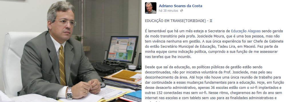 Ex-secretário de Educação critica governador Vilela