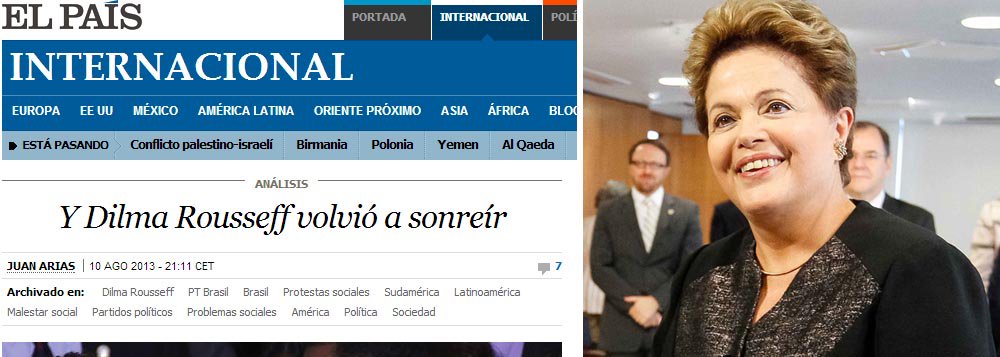 "E Dilma voltou a sorrir", diz El País "E Dilma voltou a sorrir", diz El País