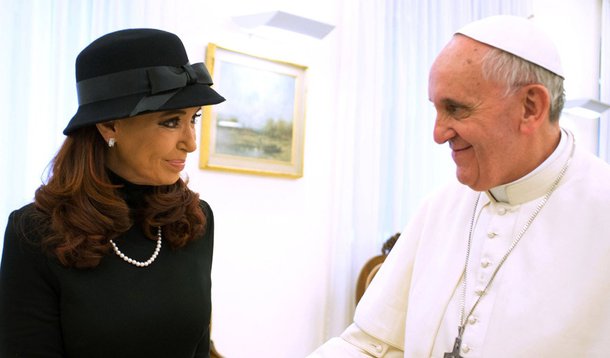 Cristina pede ajuda ao papa no caso das Malvinas