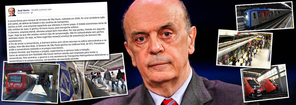 Serra: ‘Fatos em emails da Siemens não aconteceram’