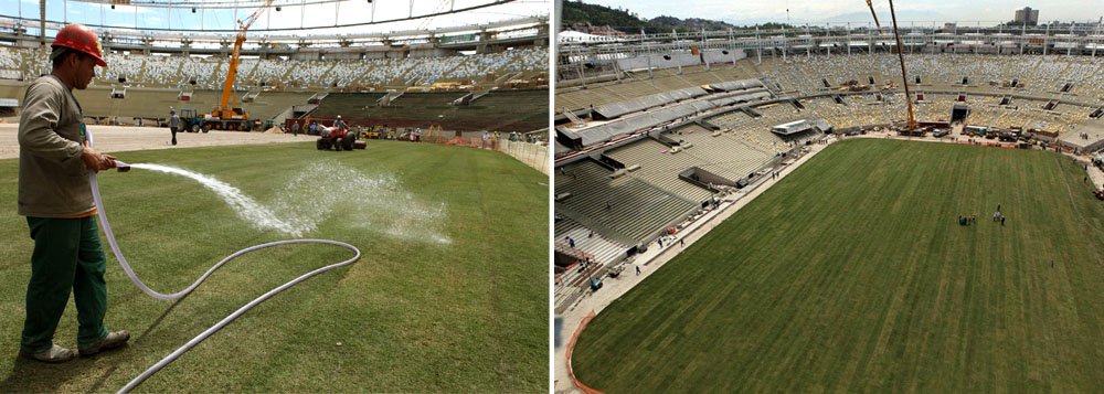 Maracanã ganha novo gramado para as Copas