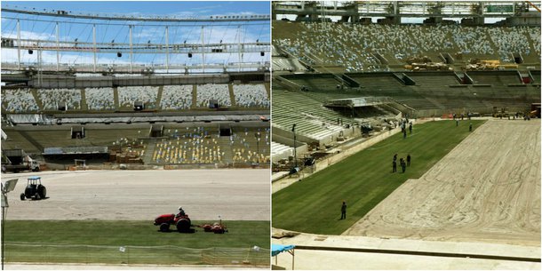Maracanã começa a ganhar novo gramado