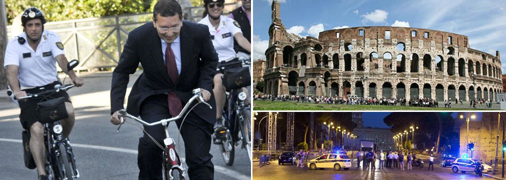 Prefeito ciclista de Roma fecha Coliseu para carros