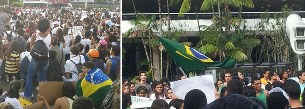 Manifestação reuniu 500 estudantes na San Martin