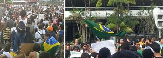 Manifestação reuniu 500 estudantes na San Martin