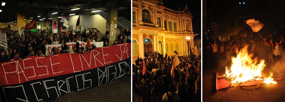 Protesto pressiona Fortunati por passe livre em Porto Alegre