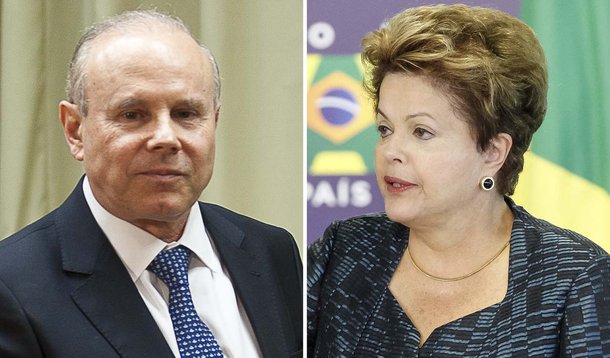 Dilma recebe Mantega no Palácio da Alvorada