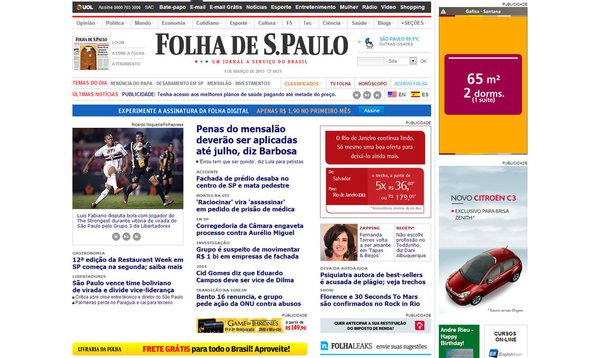 Folha fecha ainda mais conteúdo