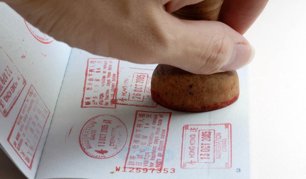 Passaporte carimbado