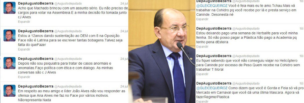 Por não aceitar críticas, Augusto se descontrola e exagera
