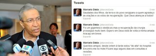 Déda recebe alta: "espero em Deus estar de volta a Aracaju em breve"