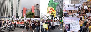 Na Paulista, 200 pedem "Fora, Renan"