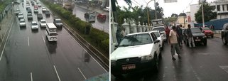 Taxistas intermunicipais protestam contra fiscalização