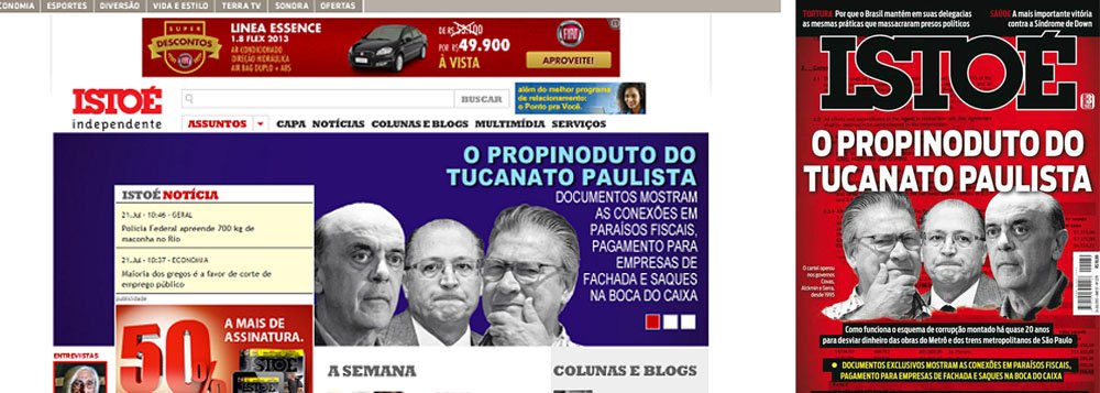 Após denúncia contra PSDB, site da IstoÉ sofre ataque Após denúncia contra PSDB, site da IstoÉ sofre ataque
