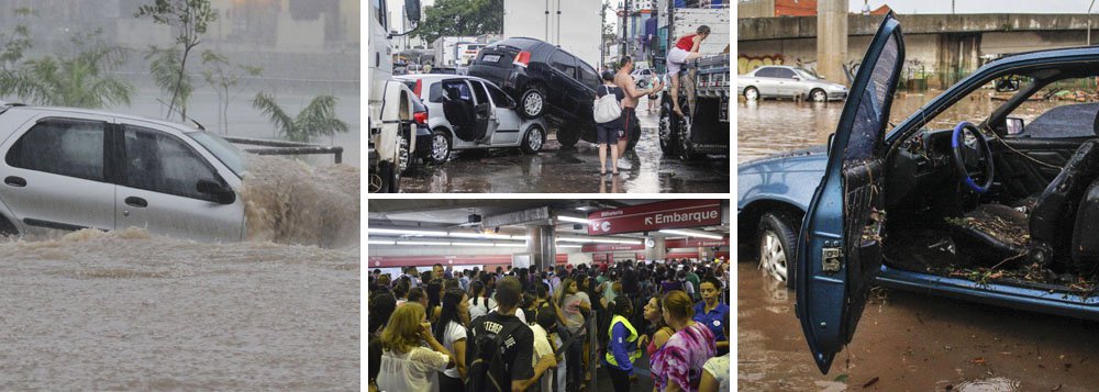 Chuva volta a causar transtorno em São Paulo