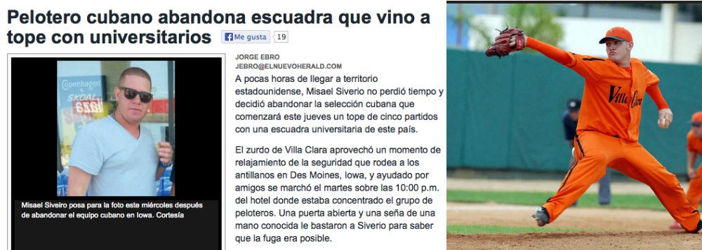 Astro do beisebol cubano deserta em visita aos EUA
