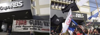 Escracho em frente à sede da RBS