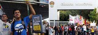 Manifestantes pedem tarifa zero em Florianópolis e Porto Alegre