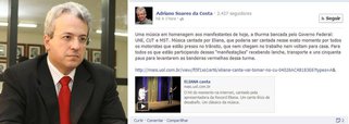 Secretário agride manifestantes no Facebook