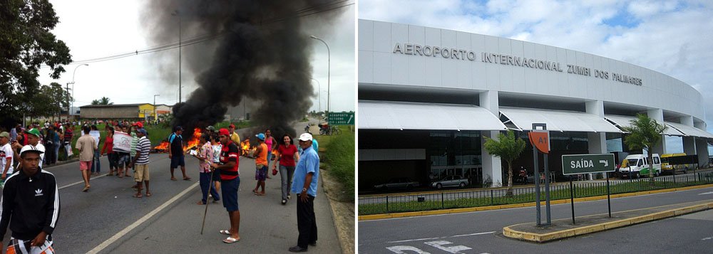 Protestos fecham acesso ao aeroporto e 9 rodovias
