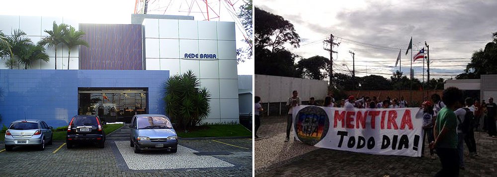 Manifestantes ocupam Rede Globo em Salvador