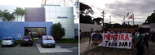Manifestantes ocupam Rede Globo em Salvador