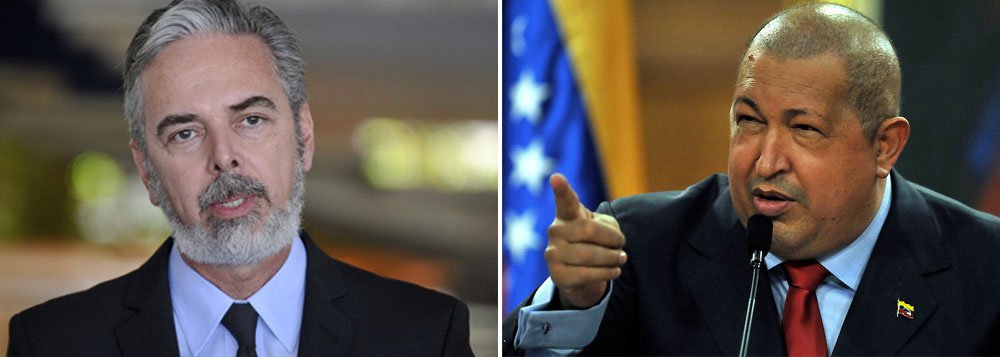 Patriota faz primeira visita à Venezuela desde a internação de Chávez