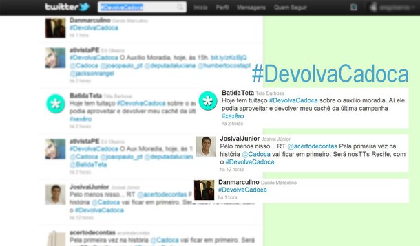 Tuitaço pedirá devolução do dinheiro recebido por Cadoca