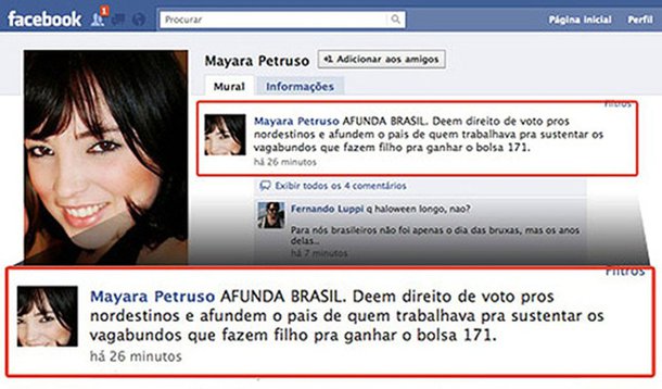 Estudante que discriminou nordestinos é condenada