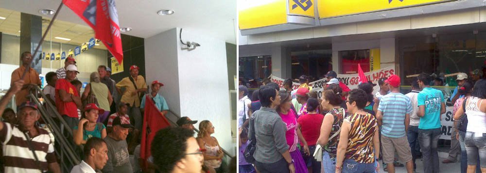 Trabalhadores ocupam 8 agências do BB