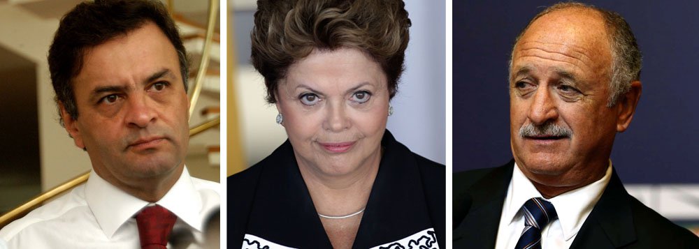 Aécio volta a criticar "Padrão Felipão" de Dilma