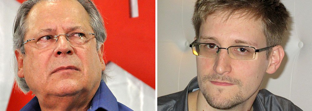 Dirceu defende asilo a Snowden