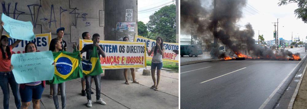 Sete de setembro começa com protesto em Maceió