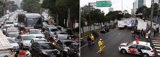 Protesto causa congestionamento de 11,5 km na Marginal Pinheiros