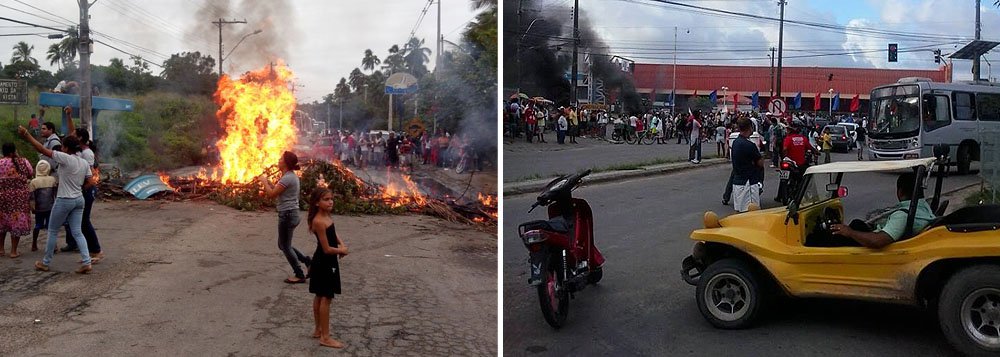 Protesto bloqueia rodovia AL-101 Norte