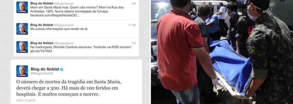 Pelo Twitter, Noblat prevê 300 mortos