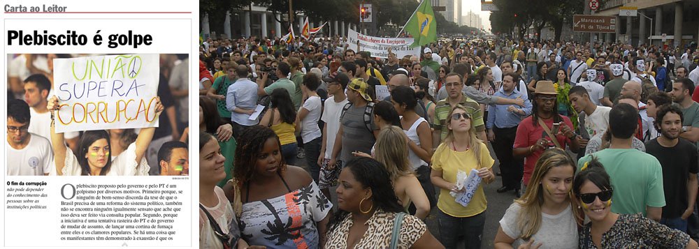  "Golpe". Assim Veja classifica o plebiscito