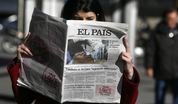 Venezuela pode processar El País por foto falsa de Chávez