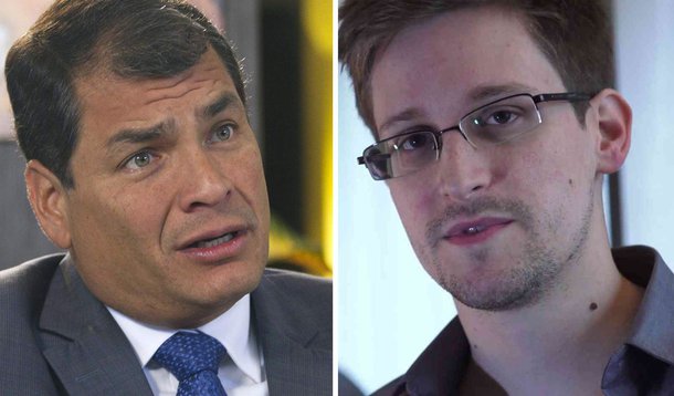 Correa: destino de Snowden depende da Rússia