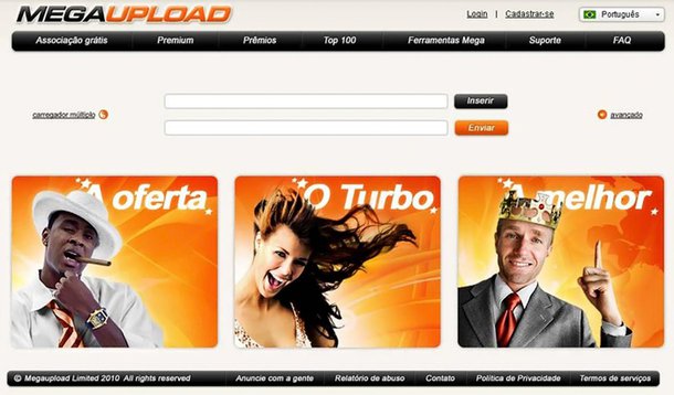 Brasil era o 2º maior usuário do Megaupload