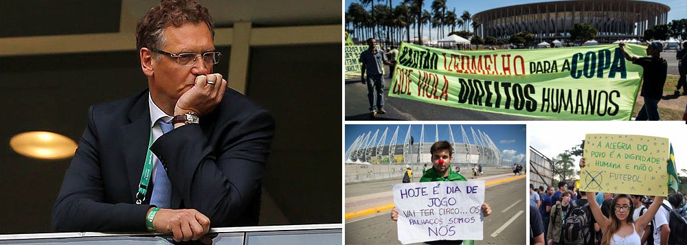 “Não vamos embora”, avisa Valcke a manifestantes