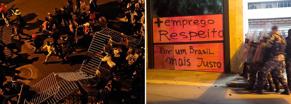 Ato termina em violência em Porto Alegre
