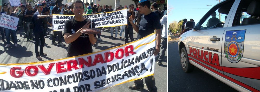 Aprovados em concurso da PM protestam