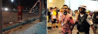 Mais um dia de destruição e violência em Salvador