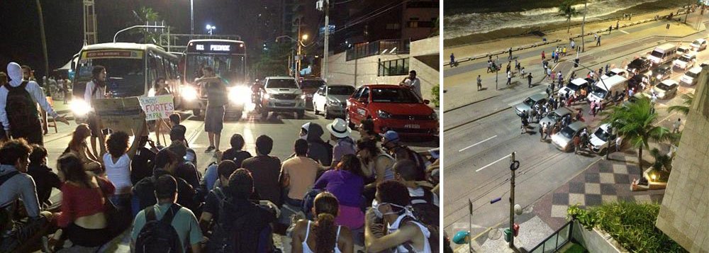 Domingo foi mais um dia de protesto no Recife