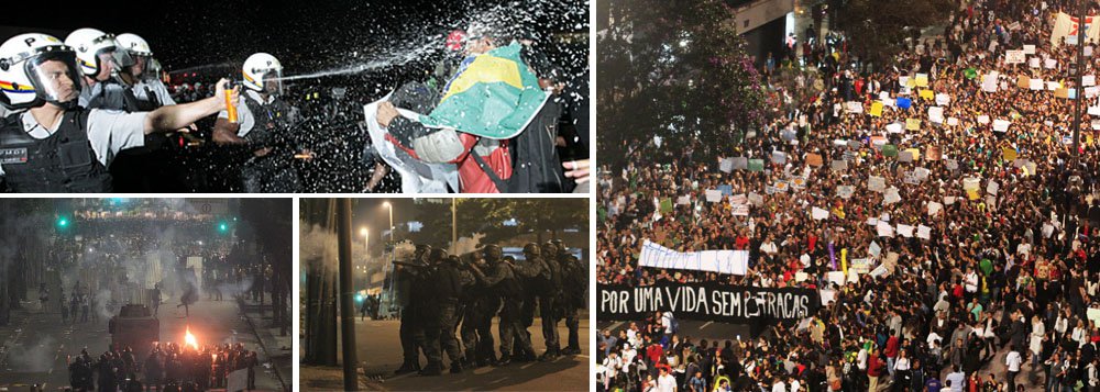 Marchas saem do controle no Rio, Porto Alegre e Brasília; São Paulo ainda (20h40) calma