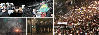 Marchas saem do controle no Rio, Porto Alegre e Brasília; São Paulo ainda (20h40) calma