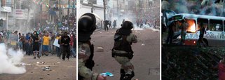 Ônibus incendiado e violência em Salvador