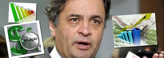 Aécio, que escolheu a economia, foca na inflação