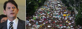 Manifestantes fazem reunião com Cid Gomes